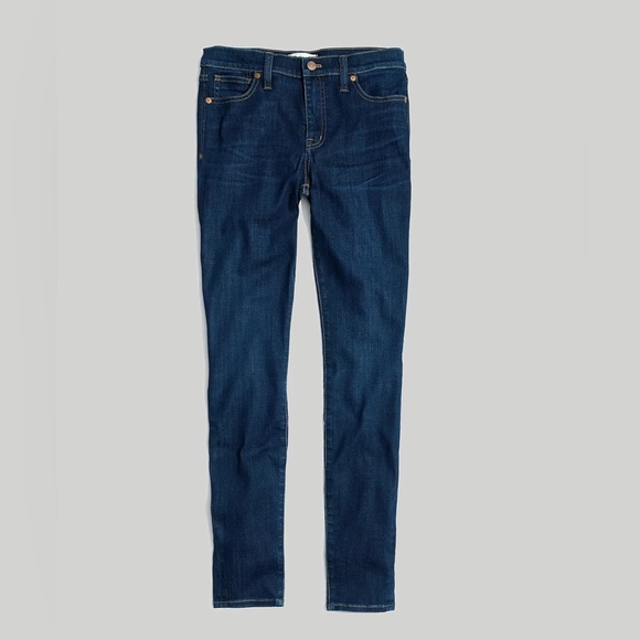 Madewell 9" Mid-Rise Skinny Jeans in Larkspur Wash: TENCEL Denim. Size 26. - Picture 5 of 12